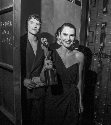 Keywords: connor;storrie;public;appearances;events;2026;sag;aftra;awards;shrine;auditorium;los;angeles;la;california;katheryn;Hahn;present;expo;hall;backstage