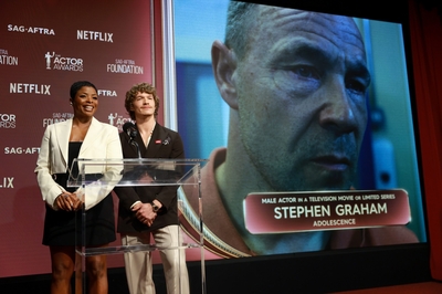 Keywords: connor;storrie;public;appearnces;2026;actor;awards;sag;aftra;los;angeles;la;32nd;california;on;stage;show;presents