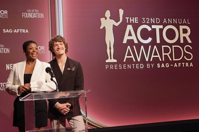 Keywords: connor;storrie;public;appearnces;2026;actor;awards;sag;aftra;los;angeles;la;32nd;california;on;stage;show;presents