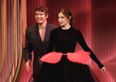 Keywords: connor;storrie;public;appearances;events;2026;sag;aftra;awards;shrine;auditorium;los;angeles;la;california;katheryn;Hahn;present;expo;hall