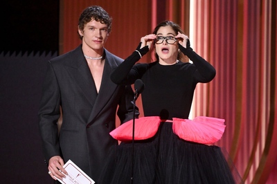 Keywords: connor;storrie;public;appearances;events;2026;sag;aftra;awards;shrine;auditorium;los;angeles;la;california;katheryn;Hahn;present;expo;hall