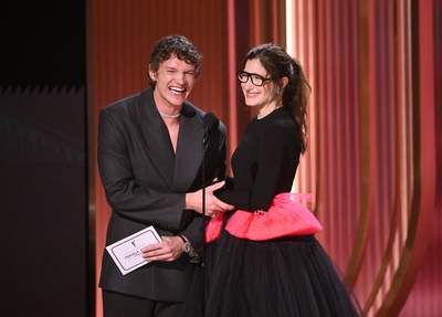 Keywords: connor;storrie;public;appearances;events;2026;sag;aftra;awards;shrine;auditorium;los;angeles;la;california;katheryn;Hahn;present;expo;hall