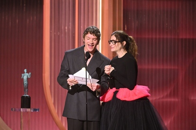 Keywords: connor;storrie;public;appearances;events;2026;sag;aftra;awards;shrine;auditorium;los;angeles;la;california;katheryn;Hahn;present;expo;hall